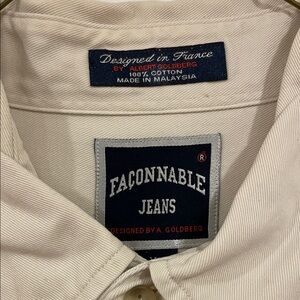 Faconnable Cream Cotton Shirt
